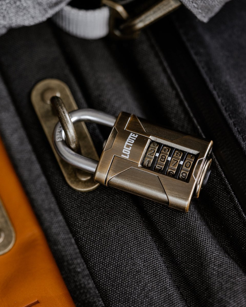 Loctote | Heavy - Duty 4 - Digit Marine - Grade Combination Padlock | Anti - theft & secure bags