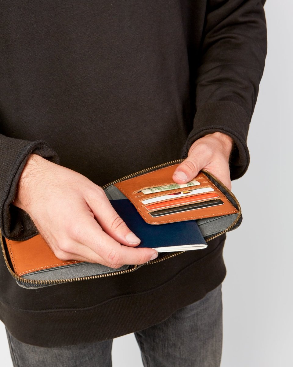 Loctote | Heritage RFID Passport Case - Vintage Grey | Anti - theft & secure bags