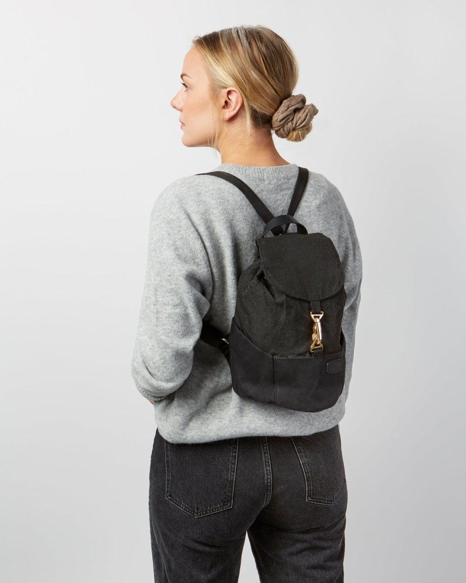 Loctote | Heritage Mini Cinch Backpack - Stealth Black | Anti - theft & secure bags
