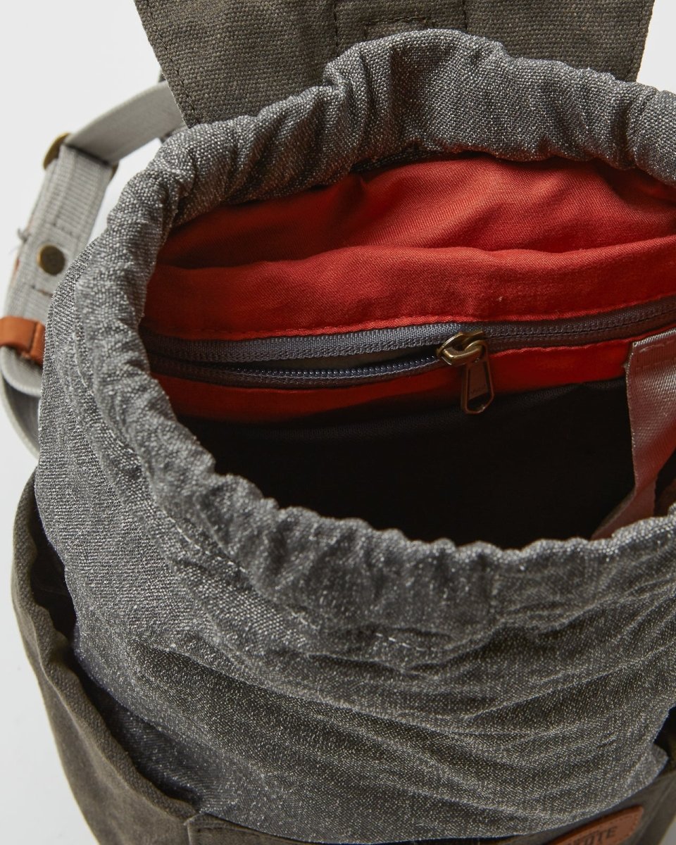 Loctote | Heritage Mini Cinch Backpack - Vintage Grey | Anti - theft & secure bags