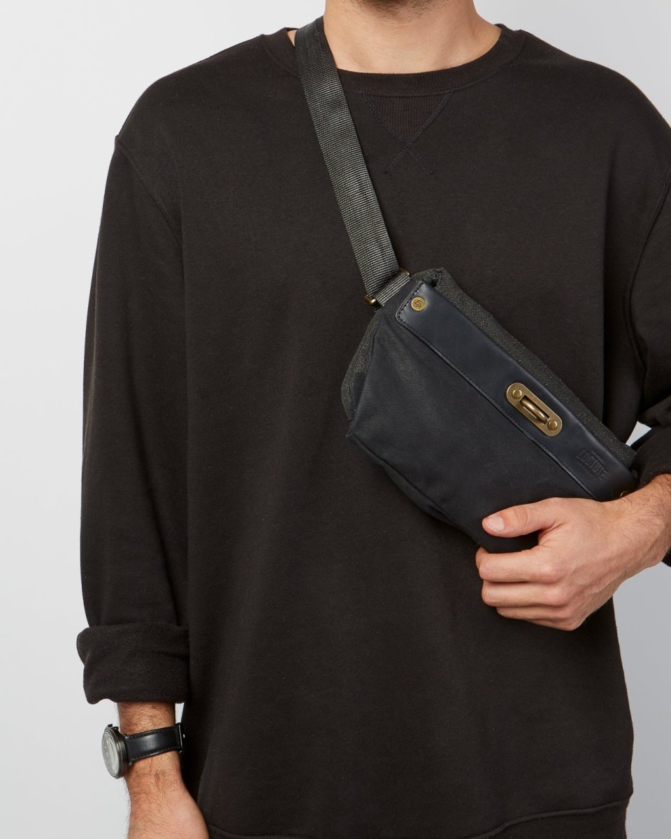 Loctote | Heritage Sling Bag - Stealth Black | Anti - theft & secure bags
