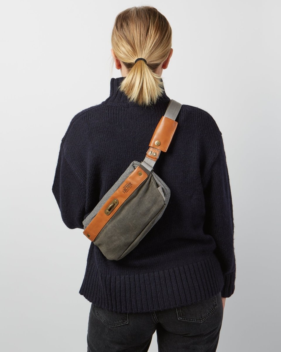Loctote | Heritage Sling Bag - Vintage Grey | Anti - theft & secure bags