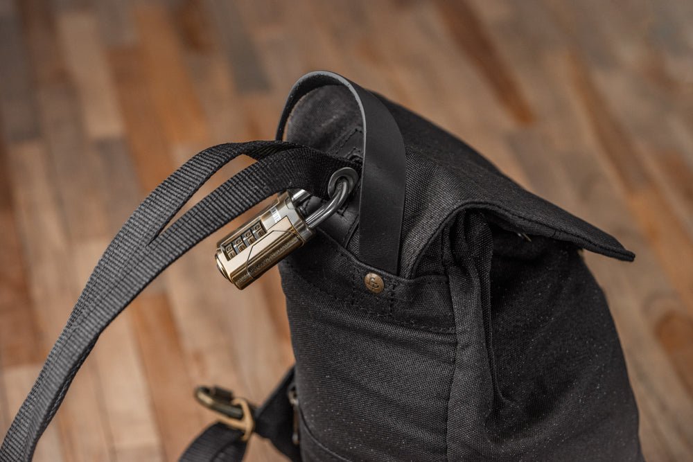 Loctote | Heritage Mini Cinch Backpack - Stealth Black | Anti - theft & secure bags